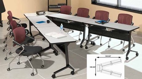 V-Shape Conference Table Package