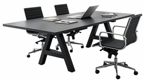 8' Rectangular Conference Table with Metal A-Frame Base - More Sizes Available