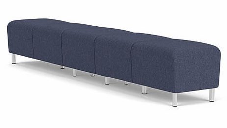 Ravenna 5 Seat Bench in Upgrade Fabric or Healthcare Vinyl