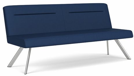 Willow 700 lb. Cap. Armless Sofa in Upgrade Fabric/Healthcare Vinyl