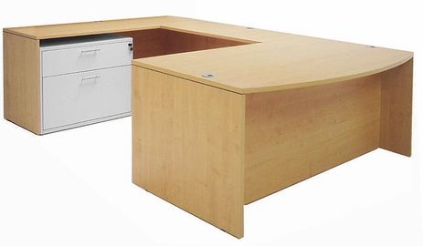 Maple Bow Front Conference U-Desk