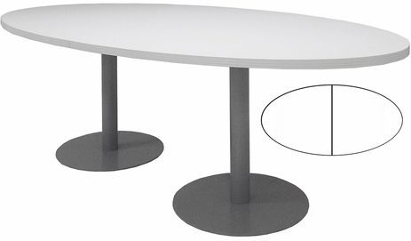 8' x 4' Oval Disc Base Conference Table  