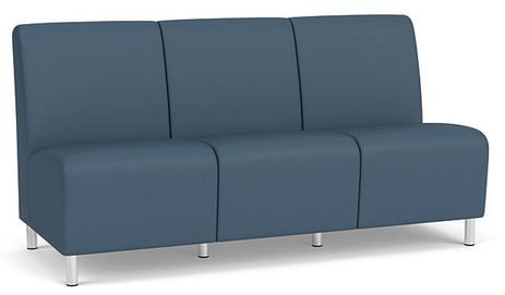 Ravenna 3 Seat Armless Sofa in Standard Fabric or Vinyl