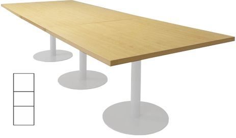 11' x 4' Rectangular Disc Base Conference Table