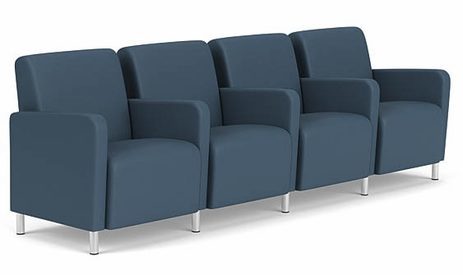 Ravenna 4 Seats w/ Center Arms in Standard Fabric or Vinyl
