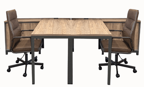 Contrasts Rustic 2-Person Workstation - 10' x 5'