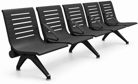 Ascend 5-Seat Beam Seater in Black Shadow
