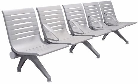 Ascend 5-Seat Beam Seater in Gray Mist