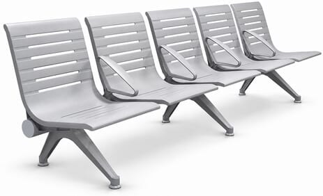Ascend 5-Seat Beam Seater in Gray Mist