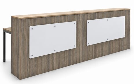 11' Desert Oak & Smoked Timber 2-Person Reception Station