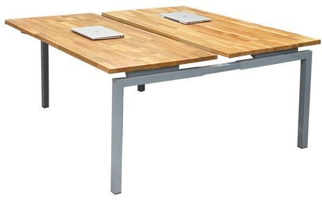2-Person Solid Beech Wood Technology Table w/ 66