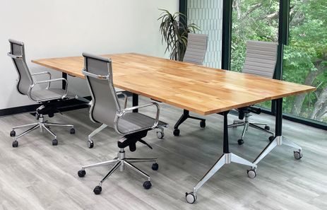 Solid Wood / Beech Flip Top Modular Conference Table - 60