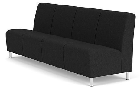 Ravenna 4 Seat Armless Sofa in Upgrade Fabric or Healthcare Vinyl