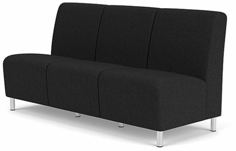 Ravenna 3 Seat Armless Sofa in Upgrade Fabric or Healthcare Vinyl