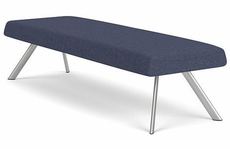 Willow 700 lb. Cap. 3-Seat Bench in Upgrade Fabric/Healthcare Vinyl