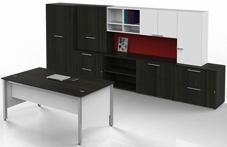 Concepts Custom Executive Desk & Wall Unit Package