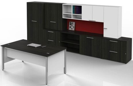 Concepts Custom Executive Desk & Wall Unit Package