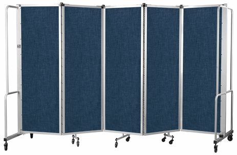 10'W x 6'H Fabric Folding Mobile Room Divider