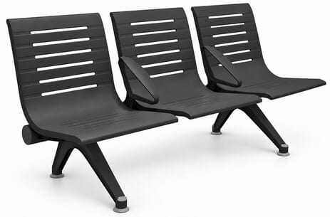 Ascend 3-Seat Beam Seater in Black Shadow