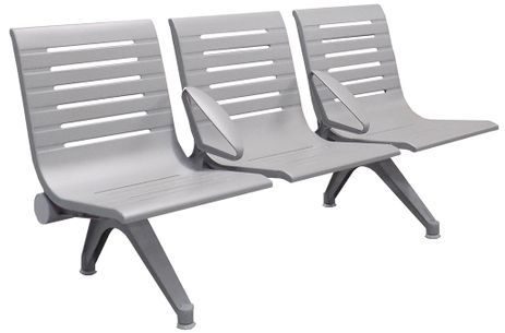 Ascend 3-Seat Beam Seater in Gray Mist