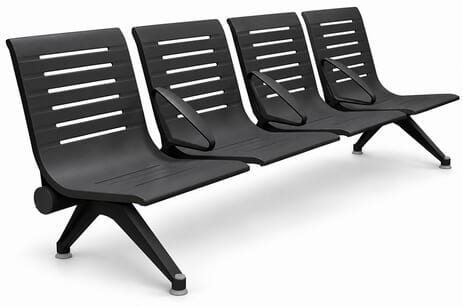 Ascend 4-Seat Beam Seater in Black Shadow