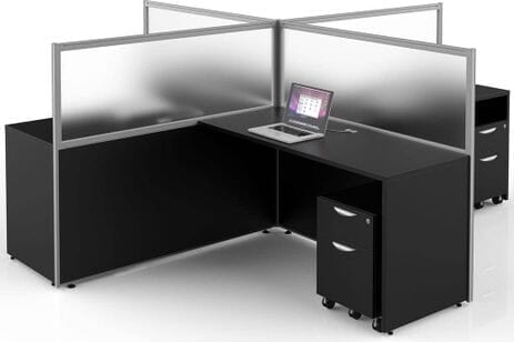 Basics Custom Cubicle - 10' x 10' / 4-Person Workstation