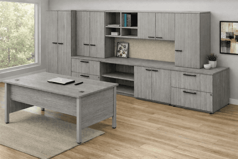 Concepts Custom Executive Desk & Wall Unit Package