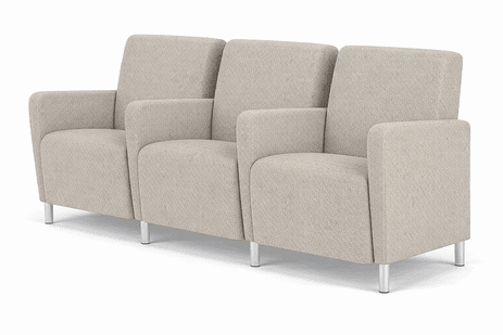 Ravenna 3 Seats w/ Center Arms in Upgrade Fabric or Healthcare Vinyl