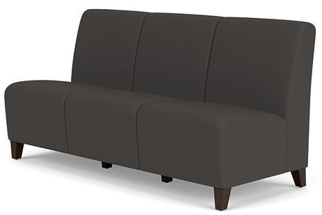 Siena 3 Seat Armless Sofa in Upgrade Fabric or Healthcare Vinyl