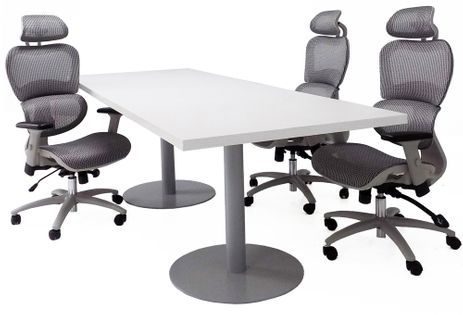6'x4' / 8'x3' Conference Table w/Steel Disc Bases - See Other Sizes