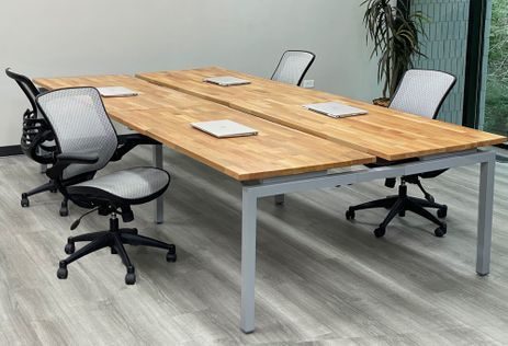 11' Solid Beech Wood Technology Table w/ 66