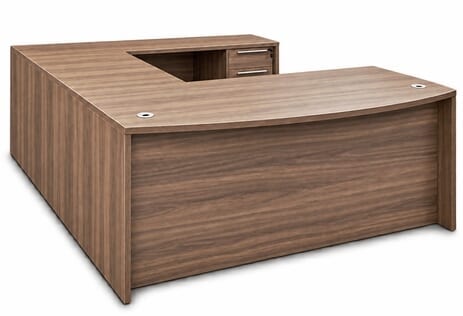 Urban Walnut Conference U-Shaped Workstation - 71
