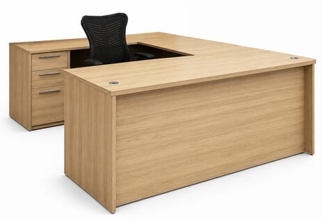 Beaumont Rectangular U-Shaped Workstation - 71