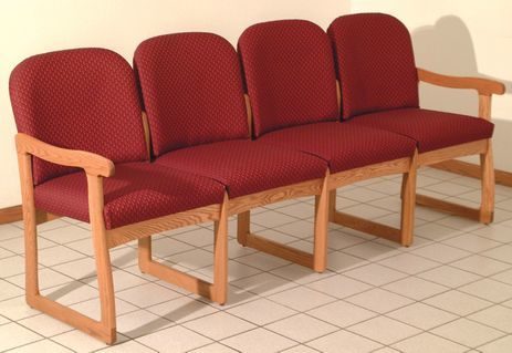 Quadruple Sled Base Sofa