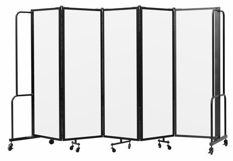 10'W x 6'H Whiteboard Folding Mobile Room Divider