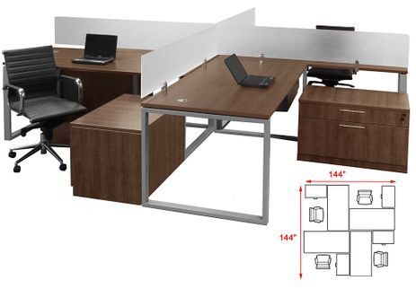 TrendSpaces Basic Open Office 4-Workstation Cluster