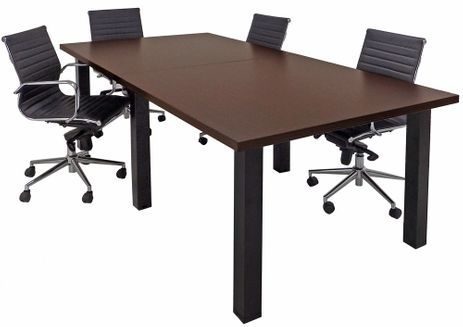 Conference Tables w/Square Black Legs In Several Colors 6' to 16' Long.  6' x 4' Size-See Other Sizes Below