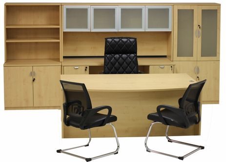 Maple Office Furniture 6-Piece Suite