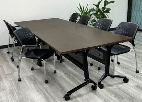 Flip & Stow Solid Wood Modular Conference Table - 48