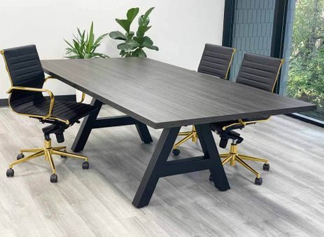 8' Rectangular Conference Table with Metal A-Frame Base - More Sizes Available
