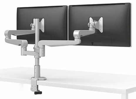 Universal Clamp Mount/Grommet Mount Dual Monitor Arm