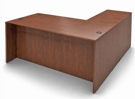 Cherry Laminate Rectangular Executive L-Desk 
