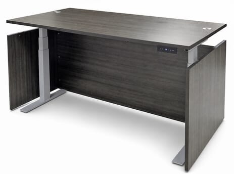 Charcoal Adjustable Height Rectangular Front Desk