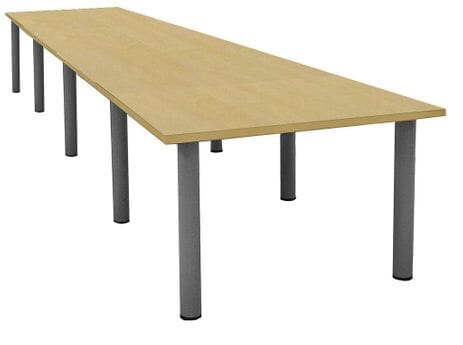 16' x 4' Post Leg Conference Table