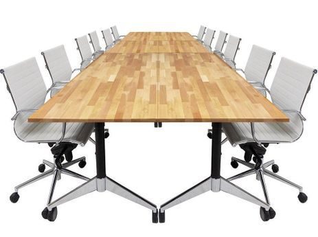 Solid Wood Modular Flip Top Conference Table - 60