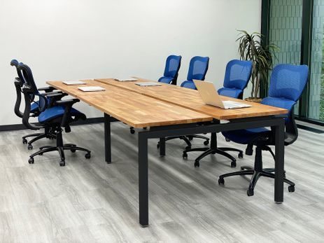 12' Solid Beech Wood Technology Table w/ 71