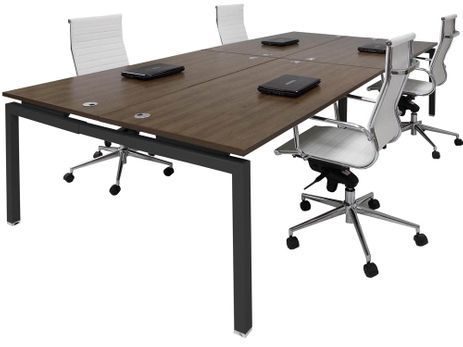 4-Person Collaborative Open Office Benching Workstation w/66