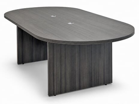 8' Charcoal Oval Racetrack Conference Table