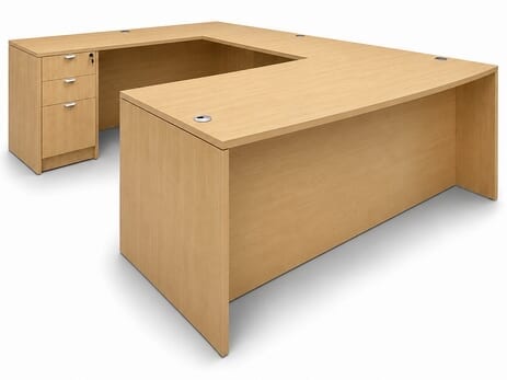 Maple Laminate Straight Front U-Workstation