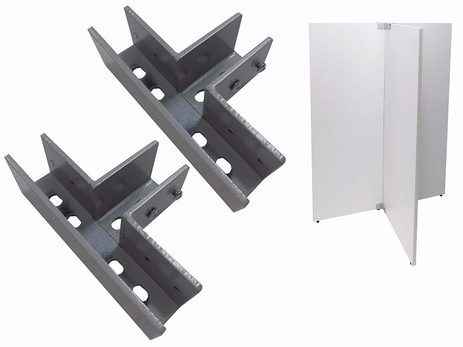 Set of Two T-Shaped Panel Brackets